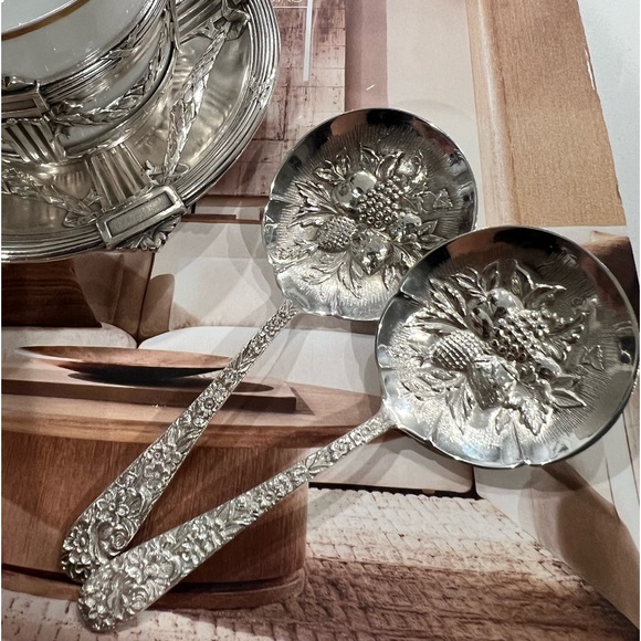 Serving Spoon S Kirk And Son Repousse By Kirk Stieff Large Egg